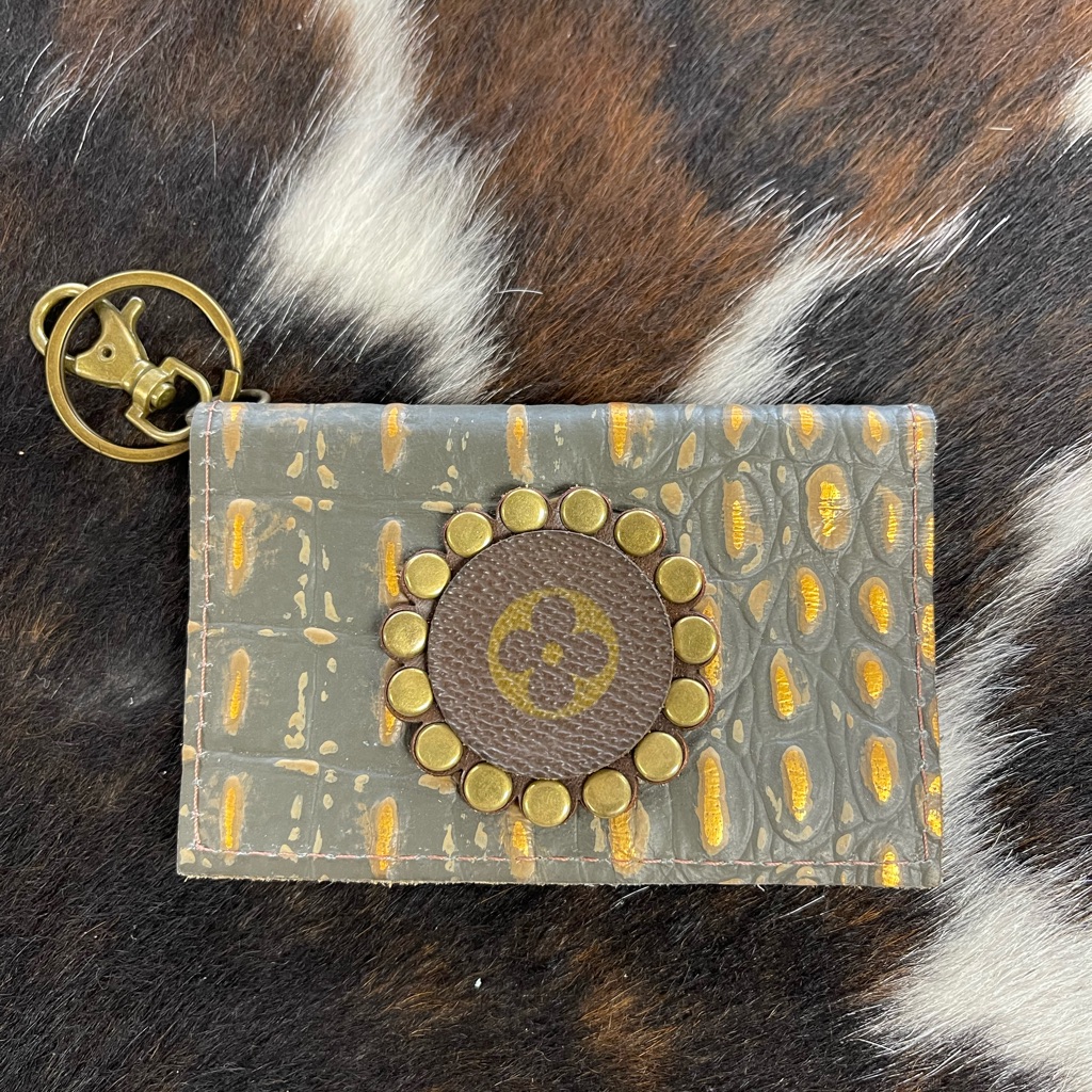 Brown And Gold Key  Card Holder